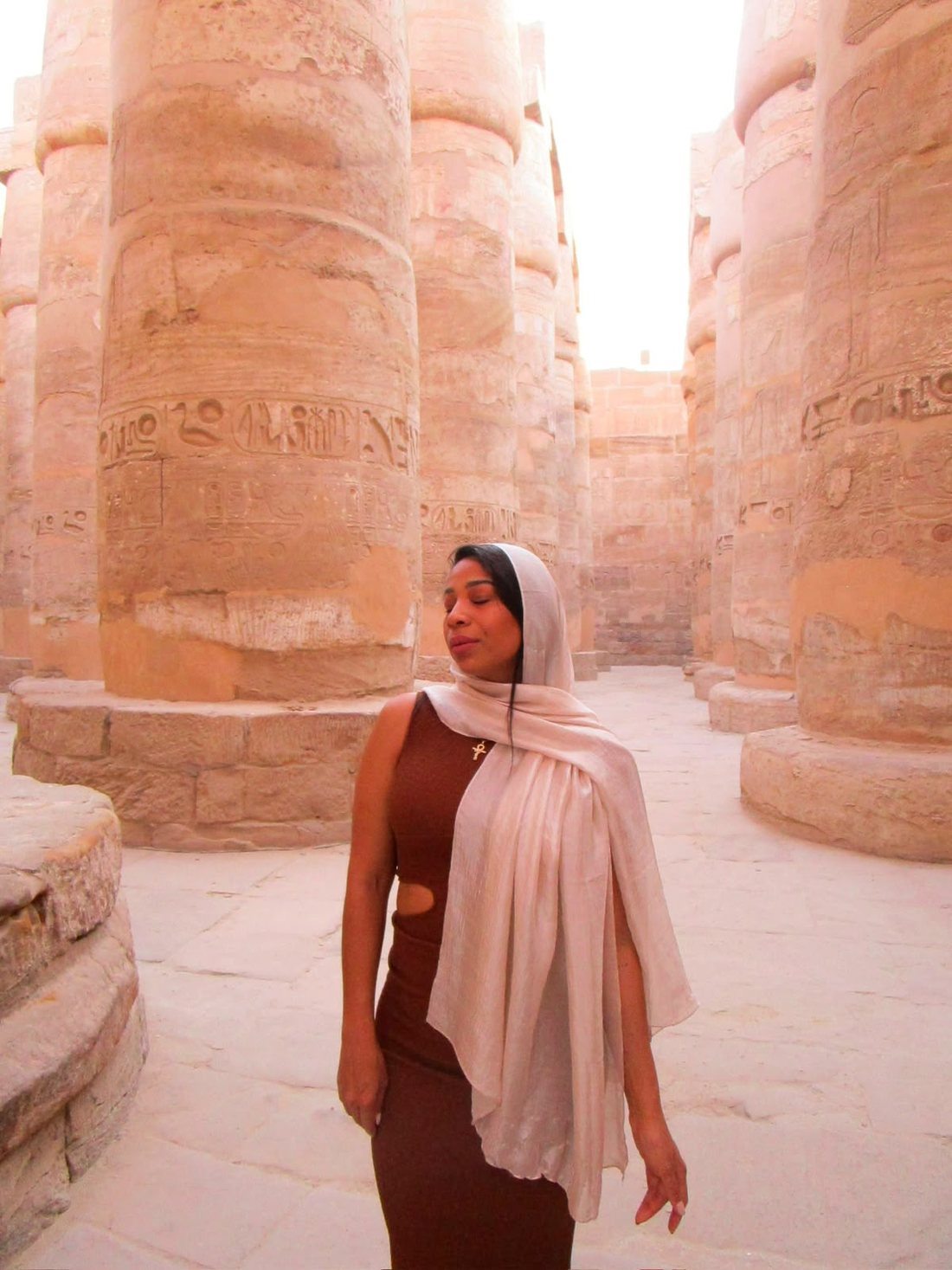 En las columnas del templo de Karnak